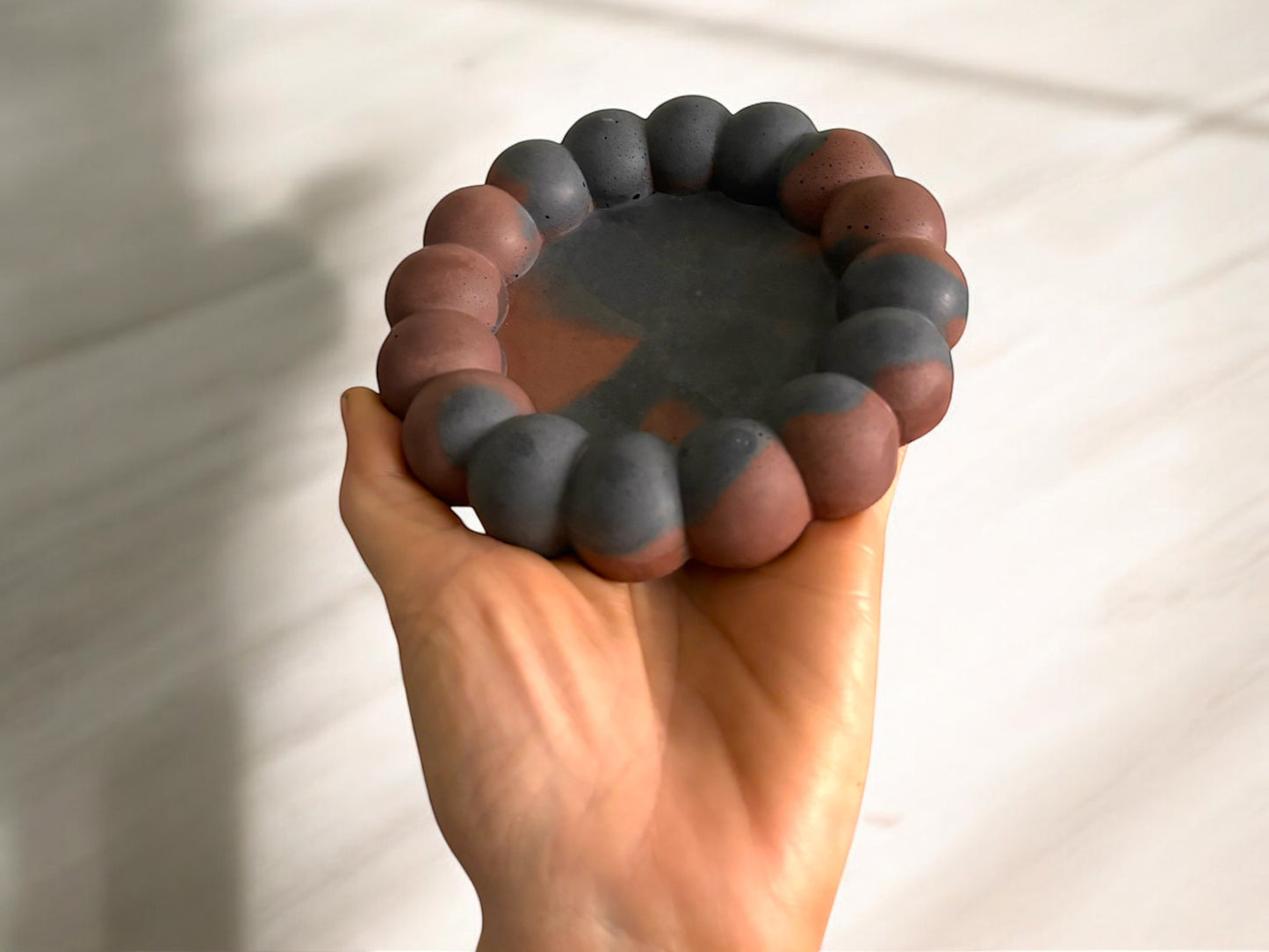 BUBBLE TRAY - Rust and Dark Grey