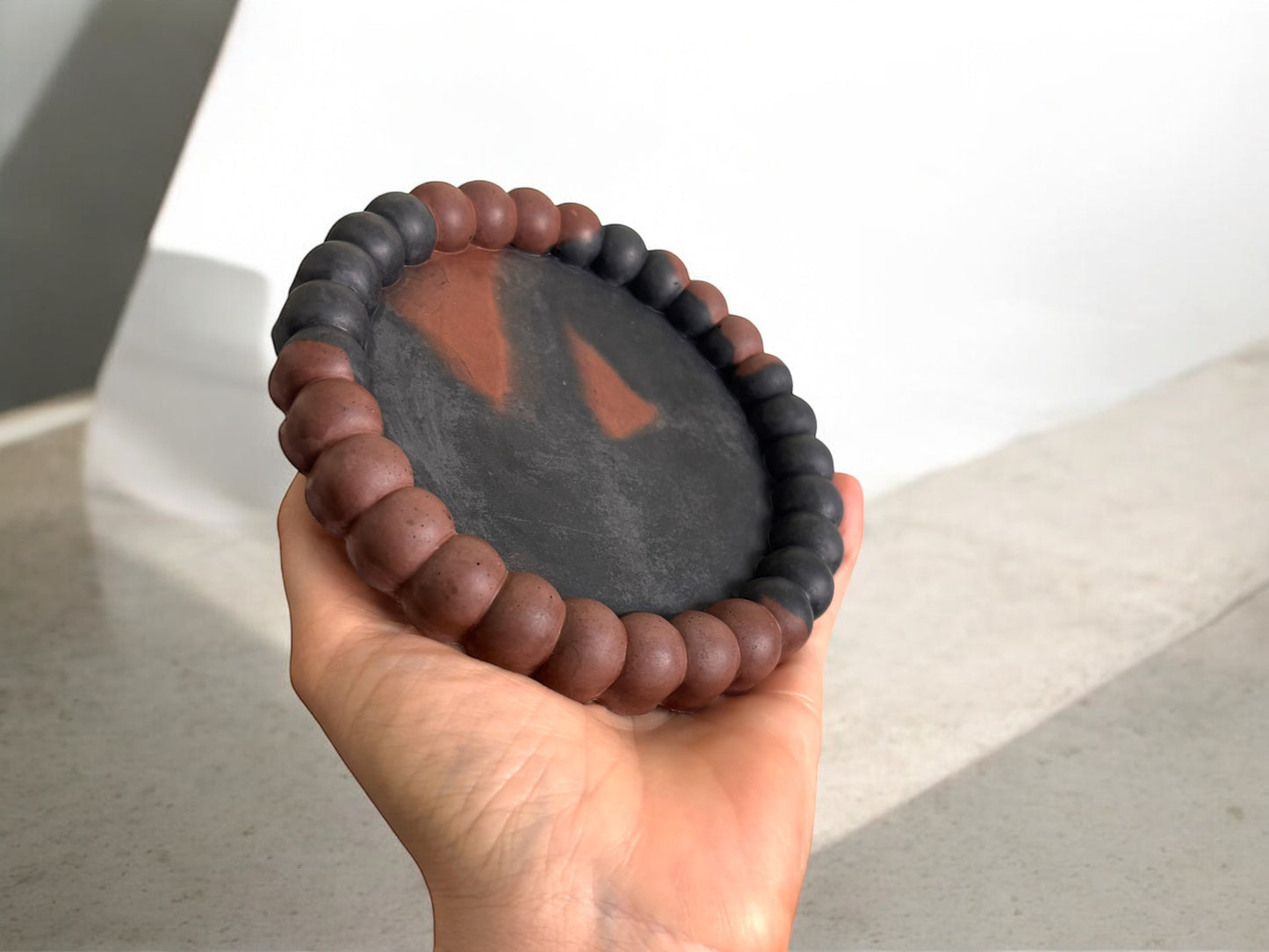 BUBBLE TRAY - Rust & Dark Grey