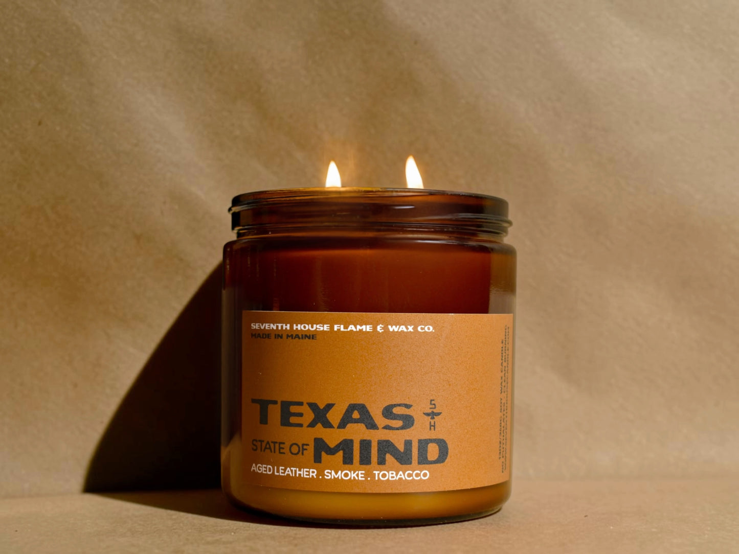 TEXAS STATE OF MIND - Leather & Smoke Candle