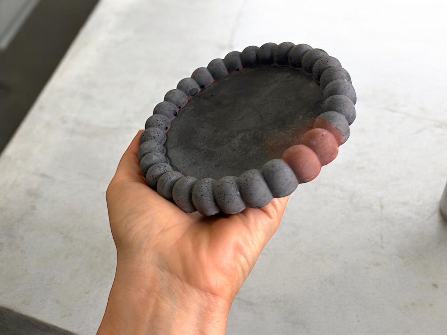 BUBBLE TRAY - Rust & Grey