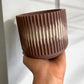 PLEATED CANDLE - Tan & Brown