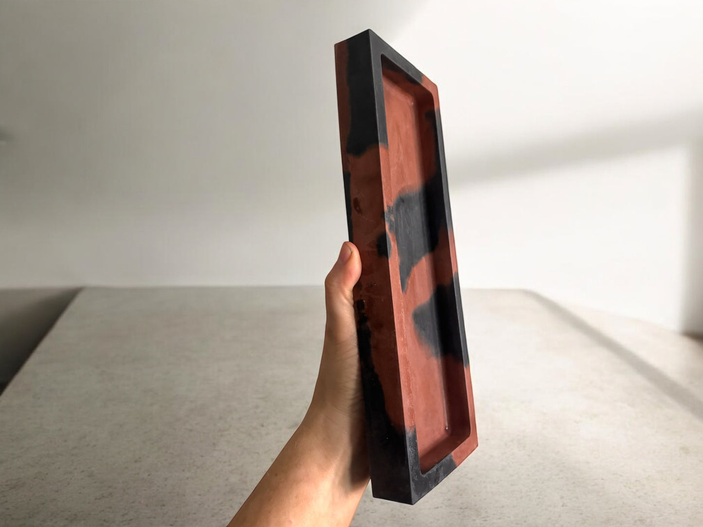 LAREDO TRAY - Rust & Black