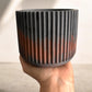 PLEATED CANDLE - Rust & Grey