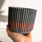 PLEATED CANDLE - Rust & Grey