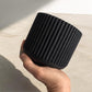 PLEATED CANDLE - Obsidian