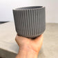 PLEATED CANDLE - Cement Grey