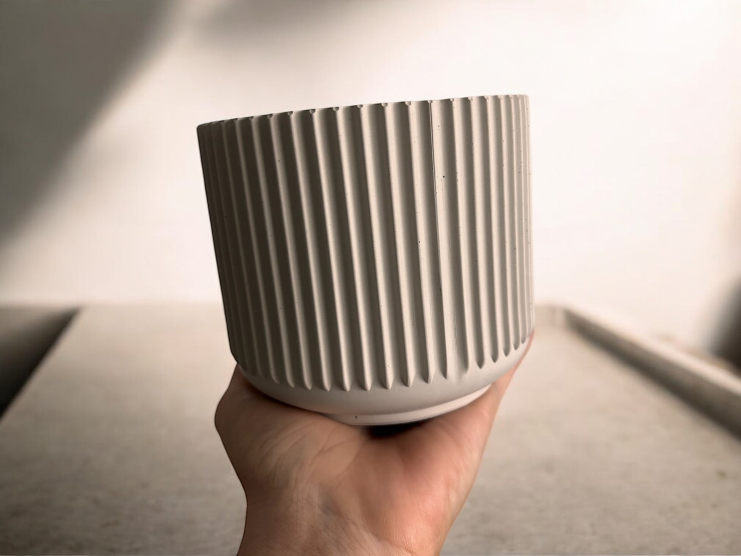PLEATED CANDLE - Natural