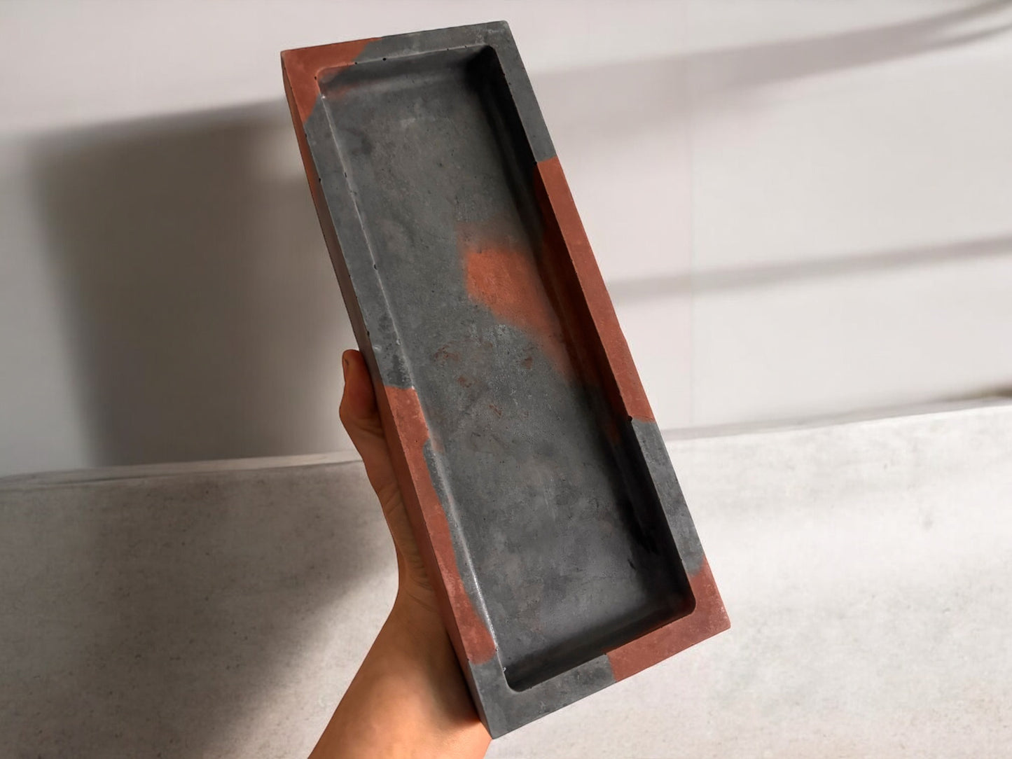 LAREDO TRAY - Rust & Grey