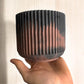 PLEATED CANDLE - Charcoal & Rust