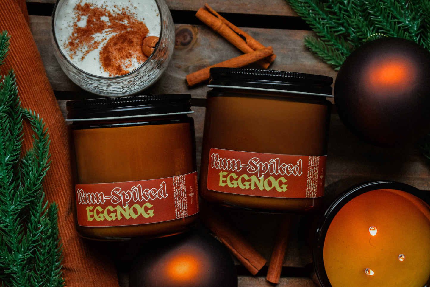 RUM SPIKED EGGNOG - Eggnog, Rum, Nutmeg