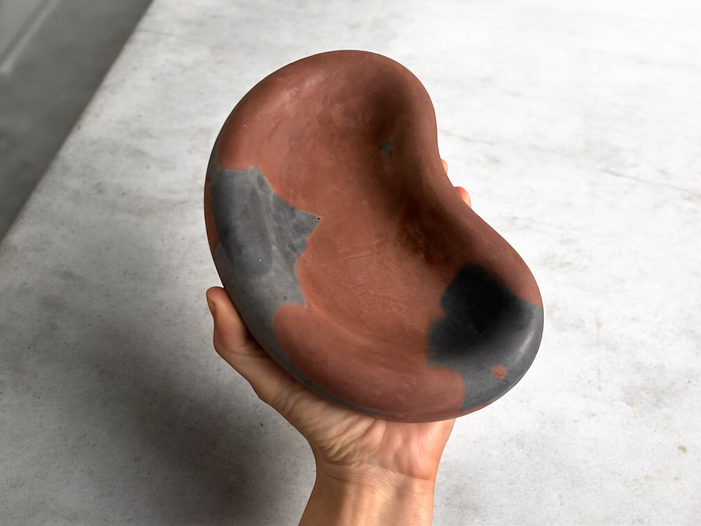 LARGE MOON TRAY - Rust & Grey