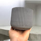 PLEATED CANDLE - Cement Grey