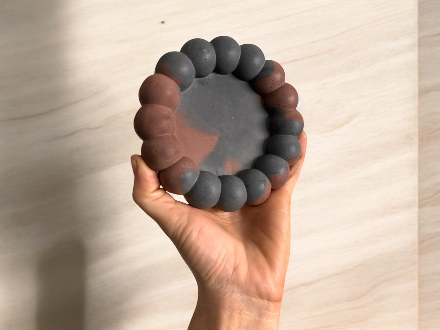 BUBBLE TRAY - Rust and Dark Grey