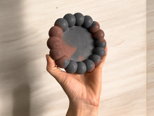 BUBBLE TRAY - Rust and Dark Grey