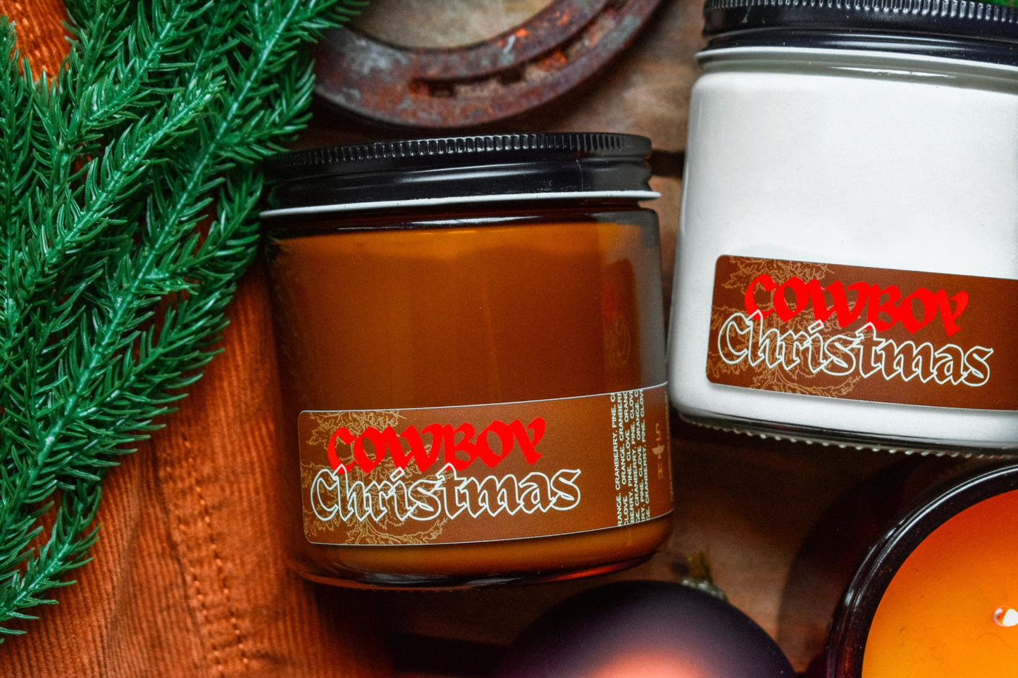 COWBOY CHRISTMAS - Orange, Cranberry & Pine
