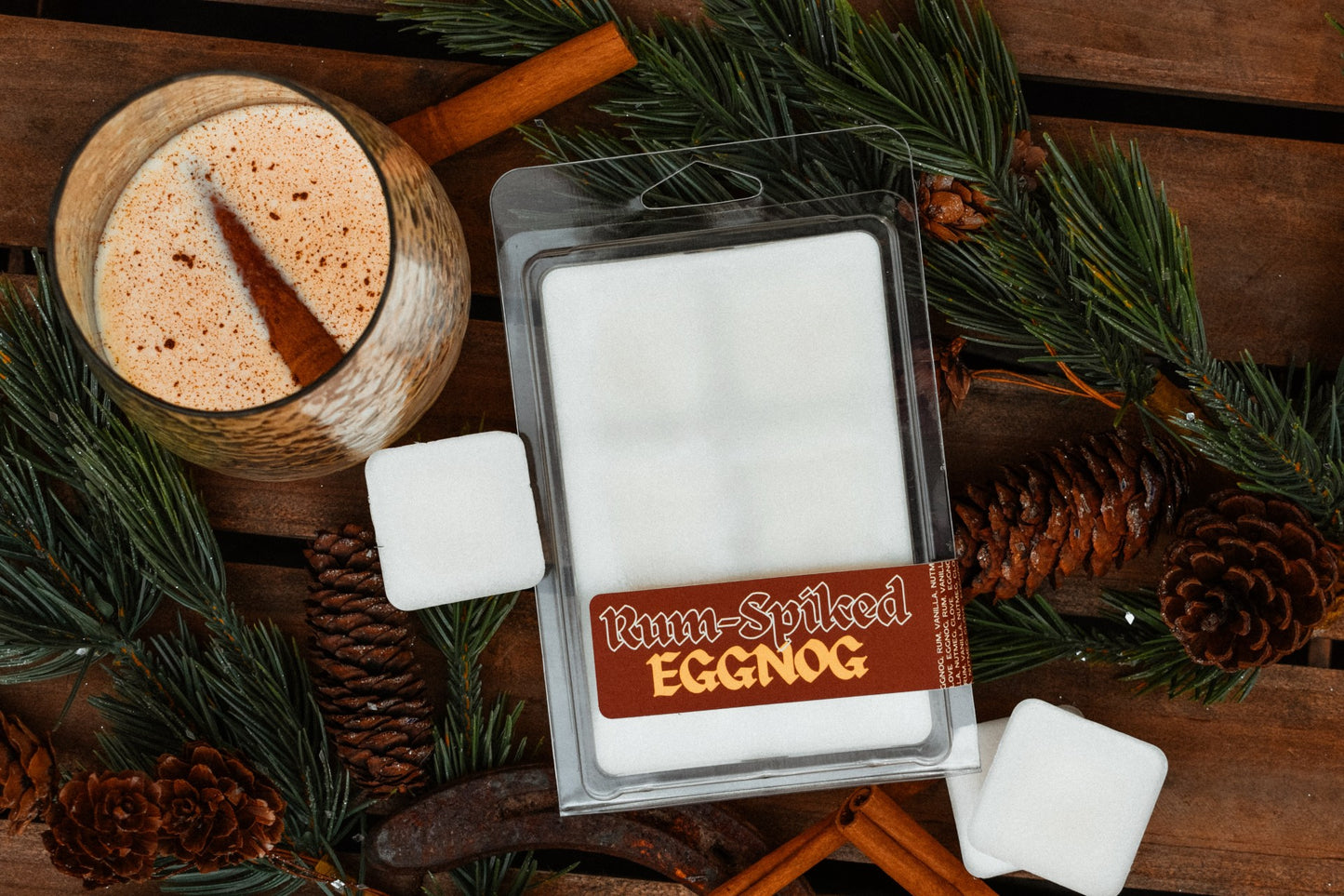 RUM SPIKED EGGNOG - Eggnog, Rum, Nutmeg