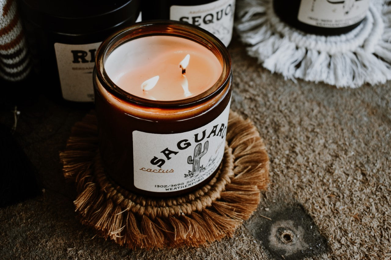 MACRAME CANDLE COASTERS